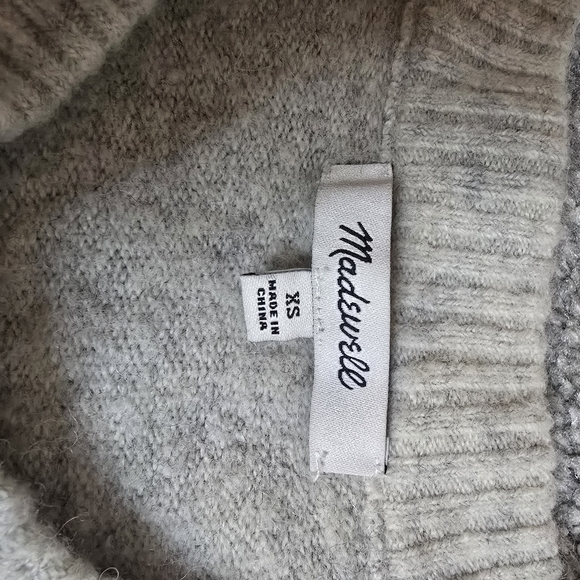 Madewell 30% Merino Wool 10% Alpaca Colorblock Crewneck Sweater Sz XS - Picture 3 of 10